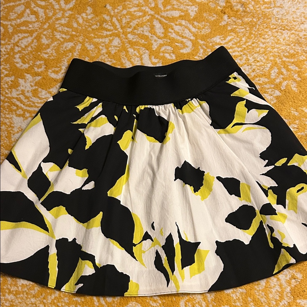 Express design studio, neon floral skirt